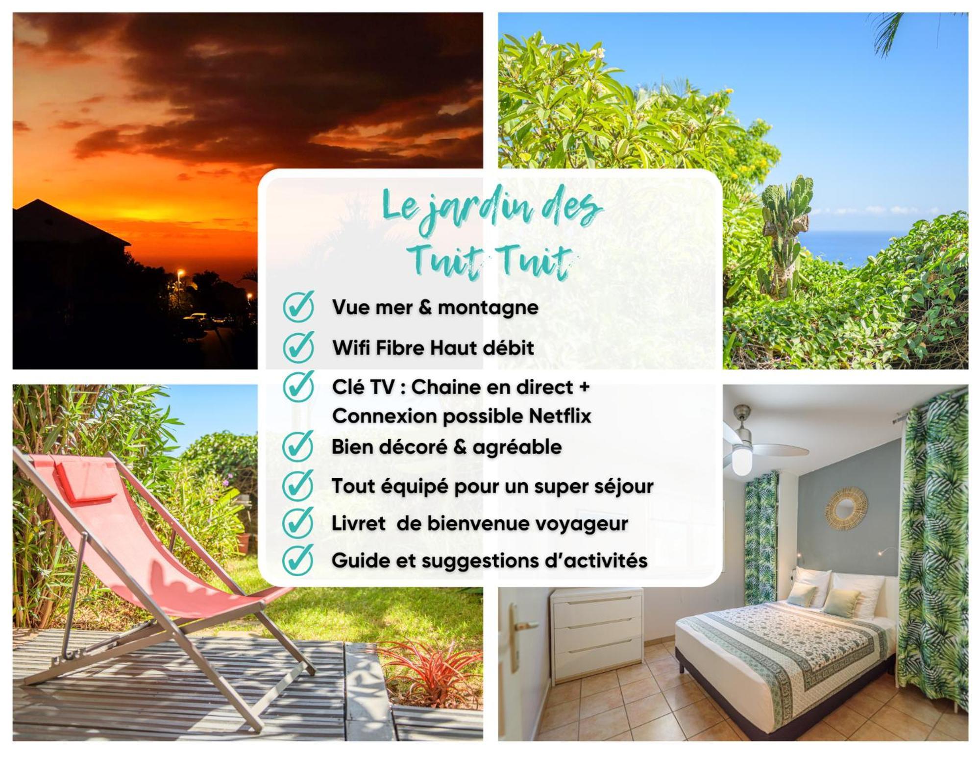 Le Jardin Des Tuit Tuit * Vue Mer * Cozy Saint-Leu Exteriér fotografie